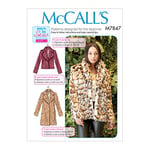 The McCall Pattern Company McCall's M7847OSZ Patron de couture pour manteau pour femme cuisse XS à XL Motif McCall X, taille unique