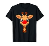 Red Nose Giraffe Cute Giraffe Red Nose 2024 Men Women Kids T-Shirt