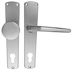 Alpertec aluminium maria-lS poignée de porte en aluminium anodisé pour bouton-poussoirs wohnungseingangstüren pZ 72 mm, argent, 40401020K1