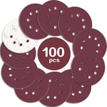 100PCS Disque de Ponçage 125mm Grain 2000, Disques a Poncer Papier Abrasifs 8 Trous Idéal pour Poncer/Polir pour Ponceuse Excentrique