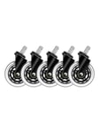 Deltaco Casters for gaming chairs 5pcs Black