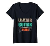 Womens Air Guitar Outfit for Air Guitar V-Neck T-Shirt