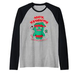 Fuggler Christmas Elf 100 Naughty You Better Watch Out Raglan Baseball Tee