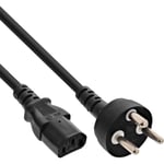 INLINE Power Cable male Denmark Type K to IEC C13 connector 1.8m