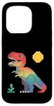 iPhone 15 Pro Pixel Dinosaur Retro Style - 8-Bit Dino Graphic Case