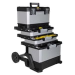 STANLEY FATMAX Rolling Workshop Toolbox, Heavy Duty Metal Latch, 4 Level