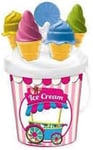 Mondo Toys - BUCKET SET ICE CREAM BOY - Juego de cubo de arena 17 cm avec des moules à glace - Jouet de plage pour enfants - 28635