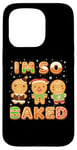 Coque pour iPhone 15 Pro Biscuits amusants de Noël I'm So Baked Gingerbread Man