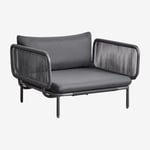 Fauteuil Canapé De Jardin Modulable Roubly Gris Graphite