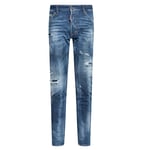 Dsquared2 Mens Cool Guy Jean Blue Reinforced Ripped Wash Jeans material_cotton - Size 38W/32L