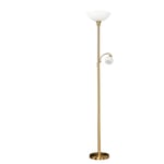 Elaina Gulvlampe Brass/White - Lindby