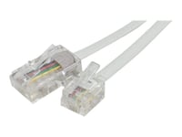 Hypertec ProConnectLite - Câble de téléphone - RJ-45 (M) pour RJ-11 (M) - 15 m - blanc