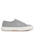 Superga Unisex Adult 2750 Cotu Classic Vegan Trainers (Mid Grey/Avorio) - Light Grey material_Synthetic - Size UK 4