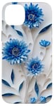 Coque pour iPhone 14 Plus Fleur Bleu Bleuet Floral Nature Femme Filles Fleurs