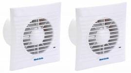 2 x Vent Axia 454056 B Silhouette 100T Extractor Fans with Timer (454056A)