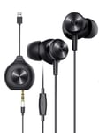 Bluedio Earphones, Li Pro Wired Earbuds In-Ear Magnetic Headphones with Mic, 7.1 Channel Virtual USB Surround Stereo, Noise Isolating for Computer, Smartphones, PSP which Support 3.5mm (Black)