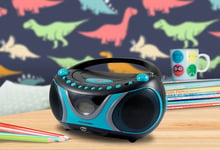 mini chaine hifi Radio Lecteur CD MP3 USB Sportsman bleu noir