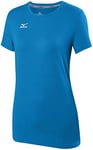 Mizuno Women's Volleyball 2.0 Attack Tee Shirt Diva Blue