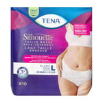 TENA Silhouette Plus Culottes fuite urinaire Taille Basse L Couleur Blanc Culotte D'Incontinence 10 pc(s)