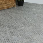 Mosaik Tenfors Marmor Fishbone Rocky Grey 2x10 cm