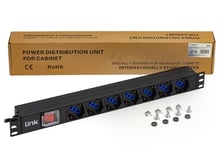 Link 19" multiprise rack 7 prises universelles avec interrupteur Prise italienn