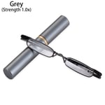 Smal Läsglasögon Slim Reading Glasses GRÅ STYRKA 1.0X gray Strength 1.0x