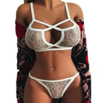 Kvinnors Push Up BH Bralet string Sexiga underkläder Set Underkläder white XL