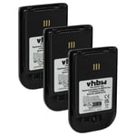 vhbw 3x Batteries compatible avec Alcatel Omnitouch 8118, 8128 téléphone fixe sans fil (900mAh, 3,7V, Li-ion)