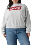 Levi's Women's Pl Gr Everyday Hooded Sweatshirt, Crew Core Batwing Ii Starstruck Heather Grey Starstruck Hetaher Grey, XXL Große Größen