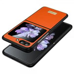 SULADA Samsung Galaxy Z Flip 6 Skal Litchitextur Orange