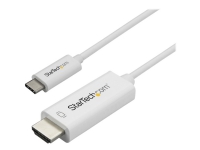 StarTech.com 10ft (3m) USB C to HDMI Cable, 4K 60Hz USB Type C to HDMI 2.0 Video Adapter Cable, Thunderbolt 3 Compatible, Laptop to HDMI Monitor/Display, DP 1.2 Alt Mode HBR2 Cable, White - 4K USB-C Video Cable (CDP2HD3MWNL) - Extern videoadapter - VL100 - USB-C - HDMI - vit - för P/N: TB4CDOCK