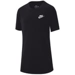 Nike T-skjorte Nsw Futura - Sort/hvit Barn, størrelse L: 147-158 cm