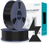 Filament PLA Haute Vitesse1.75 mm,Filament PLA pour Imprimante 3D rapide,Conçu pour l'impression à Grande Vitesse,HS-PLA Filament,Précision Dimensionnelle +/- 0.02 mm,2KG Noir+noir(Q530)