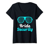 Womens Bride Security T-Shirt Funny Wedding V-Neck T-Shirt