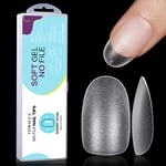 TOMICCA Ovale Court Capsule Americaine Ongle-Pose Americaine Ongle,Capsules Ongles-Faux Ongles en Gel Couverture Complète-360 Pièces 15 Tailles