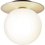 Liila 1 Wall/Ceiling Lamp 255 mm, Nordic Gold / Opal