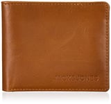 JACK & JONES Jacside Leather Wallet, Porte-Carte Hommes, Cognac, Taille Unique