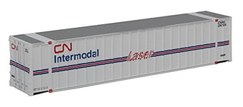 Walthers, Inc. Compartiment latéral nervuré Canadien assemblé, 121,9 cm, Blanc/Bleu/Rouge