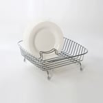 Delfinware 3020ss Stainless Steel Compact Dish Drainer, Silver