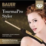 Bauer Pro 200° Heat Ceramic Tourmaline Coated Slim Curling Wand Styler