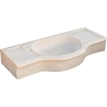 Biscottini - Lavabo en marbre blanc L100xPR46xH15 cm