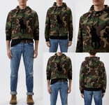 Polo Ralph Lauren Double Knit Camo Hoodie Sweater Sweatshirt Jumper Pullover L