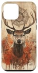 Coque pour iPhone 12 mini Bois de cerf radieux inspiré de la nature, art bohémien