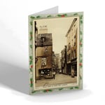 CHRISTMAS CARD Vintage Channel Islands - Pollet Street St Peter Port Guernsey b