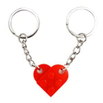 LAC Porte Clef Coeur - Idee Cadeau Couple Original pour Femme Homme - Cadeaux Couple Anniversaire - Porte Clé Cadeau Amoureux (Rouge)