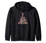 Christmas Tree Miniature Schnauzer Schnauzers Zip Hoodie