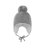 Baby Bean Knit Warm Winter Pom Skull Hat Hatun väri: Harmaa