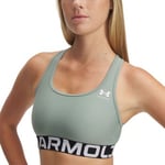 Under Armour BH Mid Branded Sport Bra Grå polyester Medium Dam