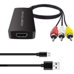 Convertisseur HDMI vers AV Adaptateur HDMI vers RCA Adaptateur HDMI vers ancien téléviseur