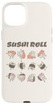 Coque pour iPhone 15 Plus Mignon Kawaii Rouleau de Sushi Dessin animé Dessin animé Japonais Nourriture Anime